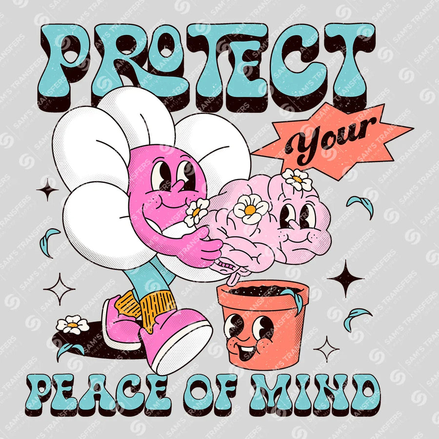 Protect Your Peace of Mind Ready-to-Press DTF Transfer | SAT05486