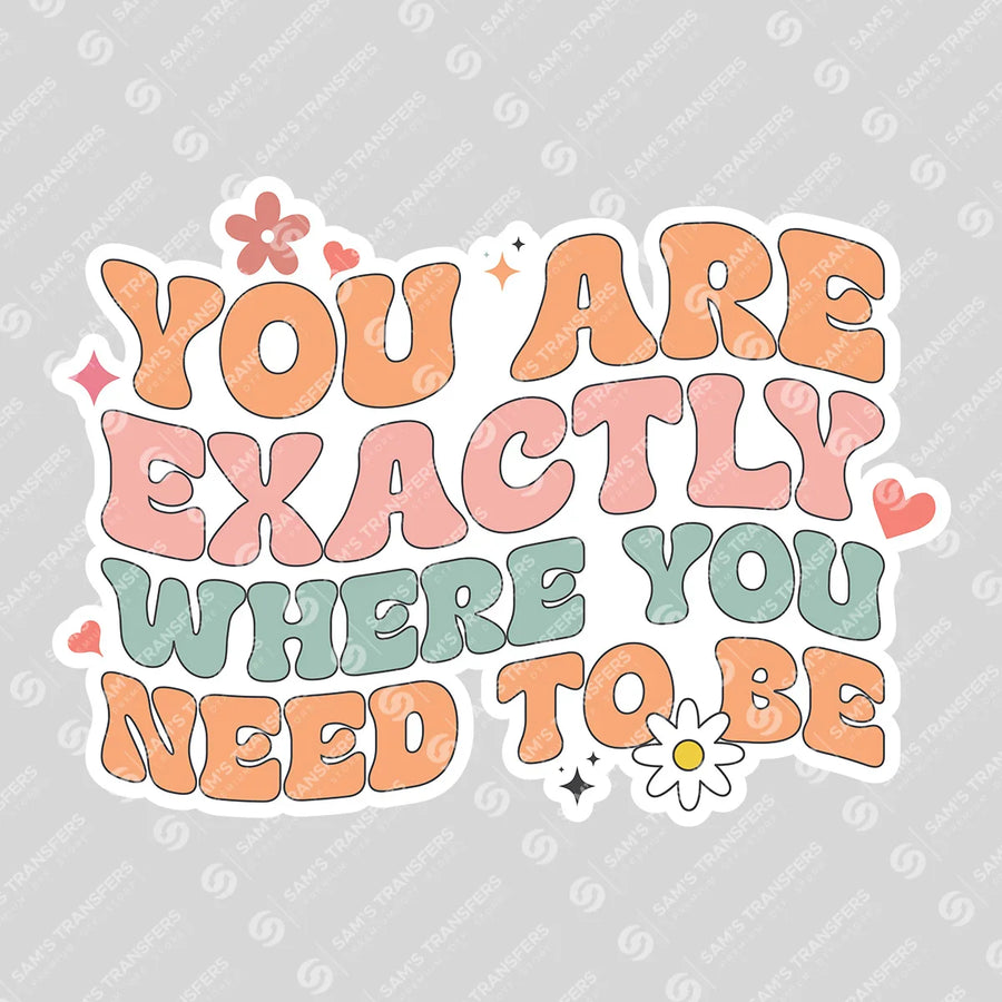 You Are Exactly Where You Need to Be Ready-to-Press DTF Transfer | SAT05514