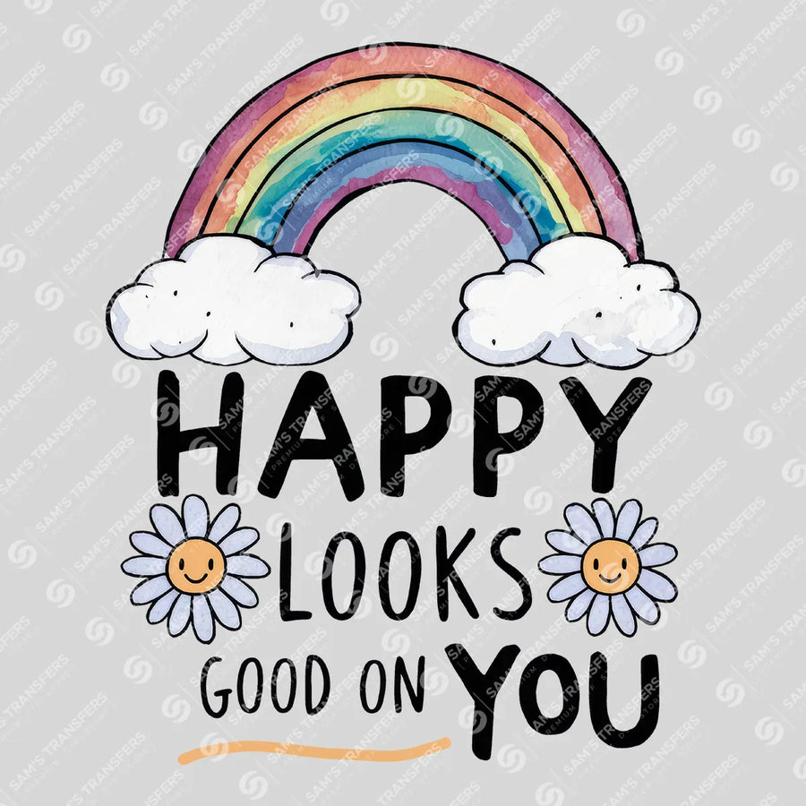 Happy Looks Good on You Ready-to-Press DTF Transfer | SAT05603