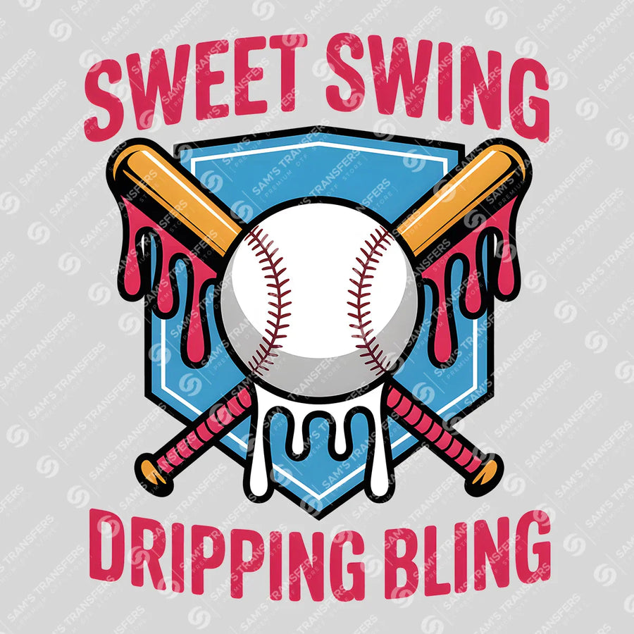 Sweet Swing Dripping Bling Ready-to-Press DTF Transfer | SAT05702