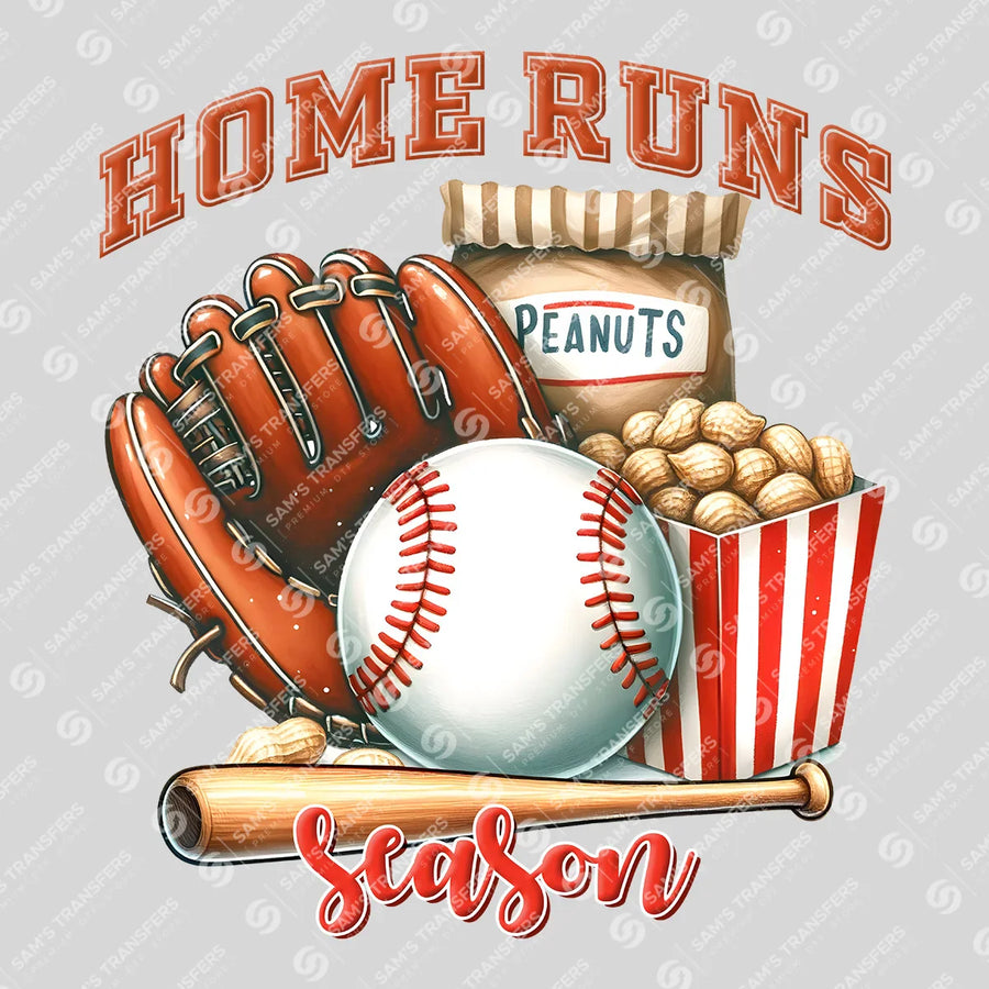 Home Runs Season Ready-to-Press DTF Transfer | SAT05705