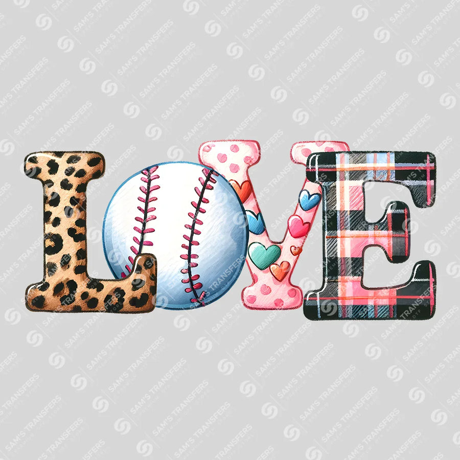 Baseball Love Ready-to-Press DTF Transfer | SAT05712