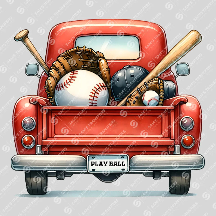 Play Ball Truck Ready-to-Press DTF Transfer | SAT05719