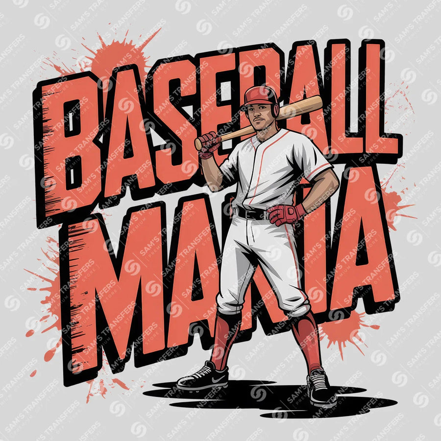 Baseball Mania Ready-to-Press DTF Transfer | SAT05734