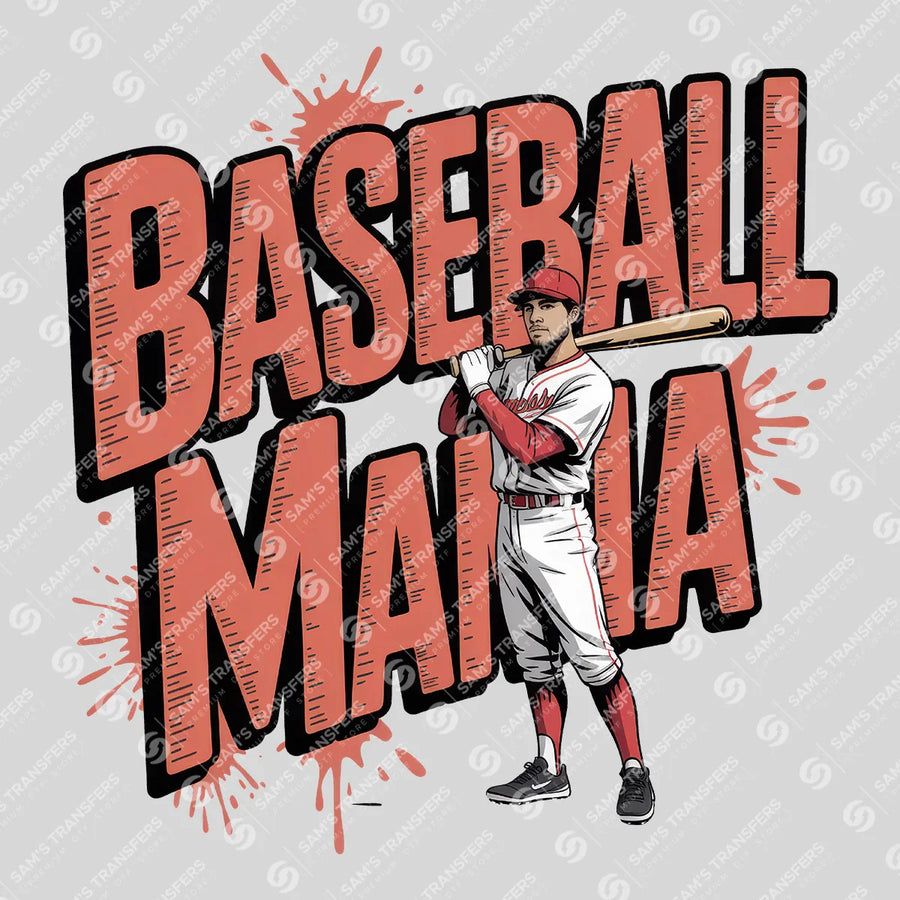 Baseball Mania Ready-to-Press DTF Transfer | SAT05735