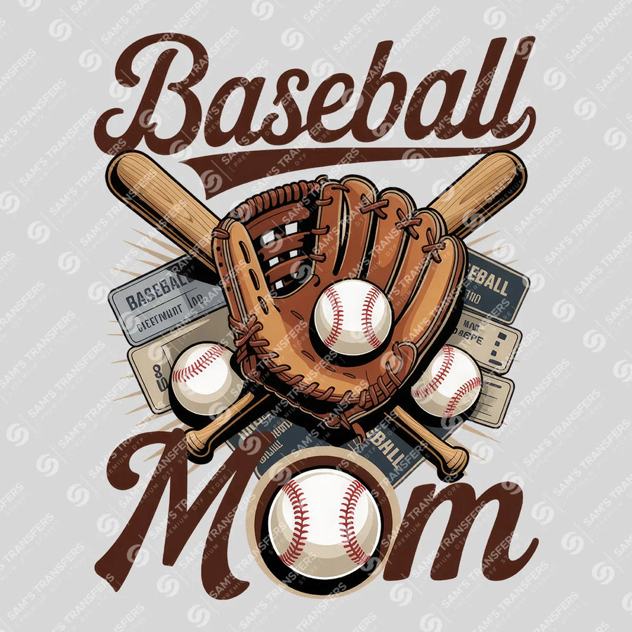 Baseball Mom Ready-to-Press DTF Transfer | SAT05740