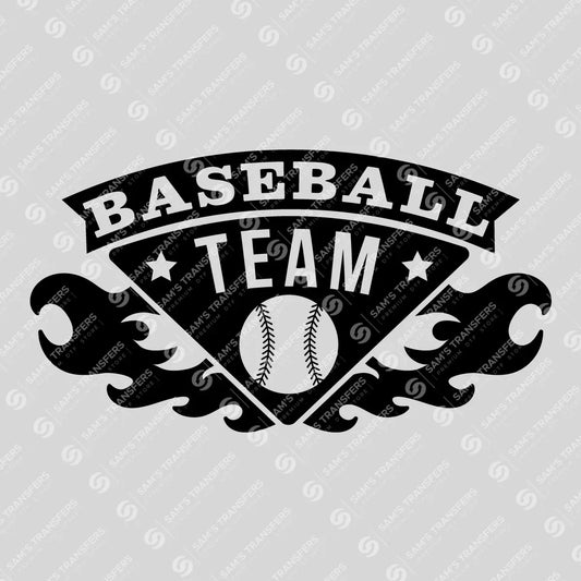 Apparel featuring a Baseball Team-themed DTF transfer.