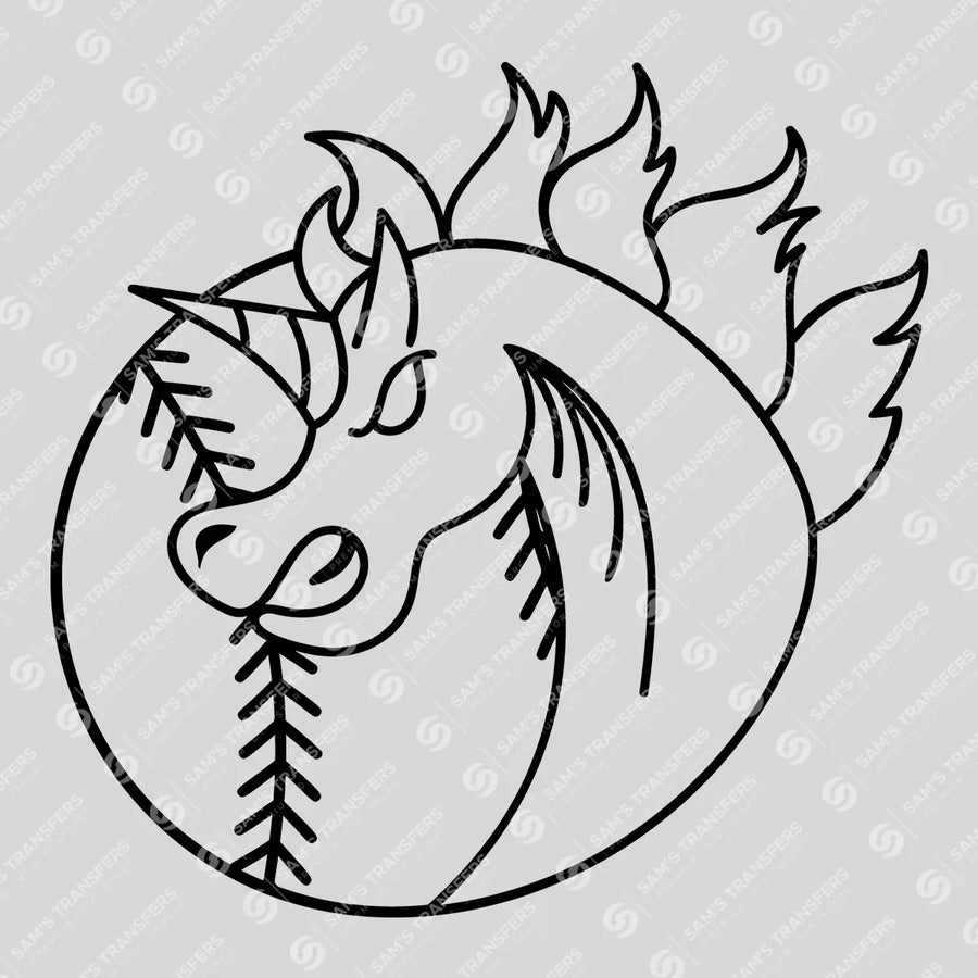Baseball Unicorn Ready-to-Press DTF Transfer | SAT05783