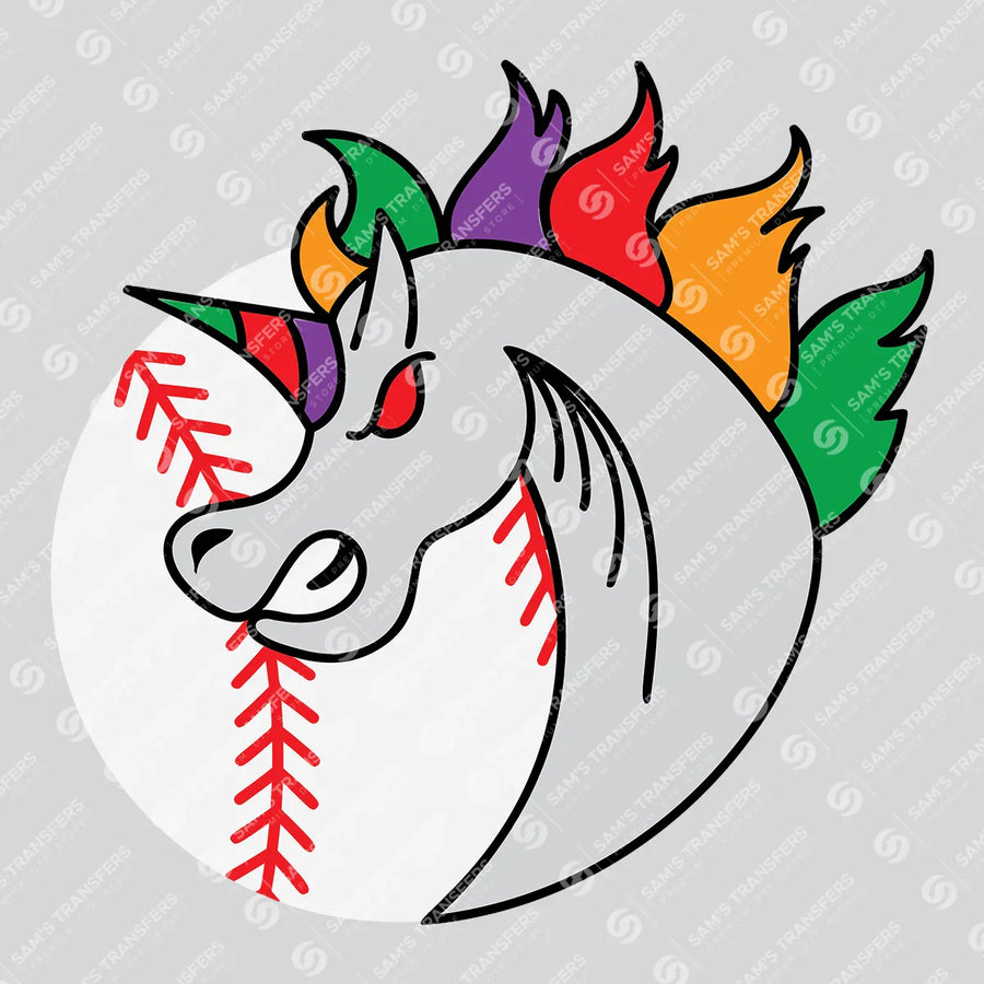 Baseball Unicorn Ready-to-Press DTF Transfer | SAT05784