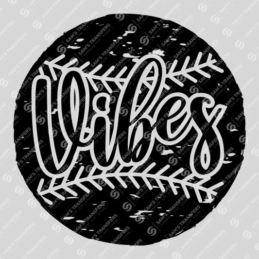 Apparel featuring a Baseball Vibes-themed DTF transfer.
