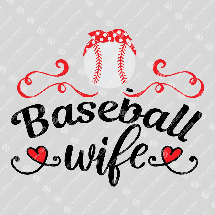 Baseball Wife Ready-to-Press DTF Transfer | SAT05788