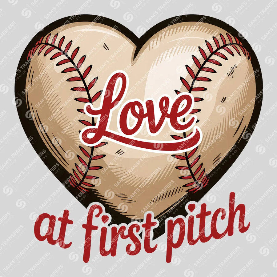 Love at First Pitch Ready-to-Press DTF Transfer | SAT05813