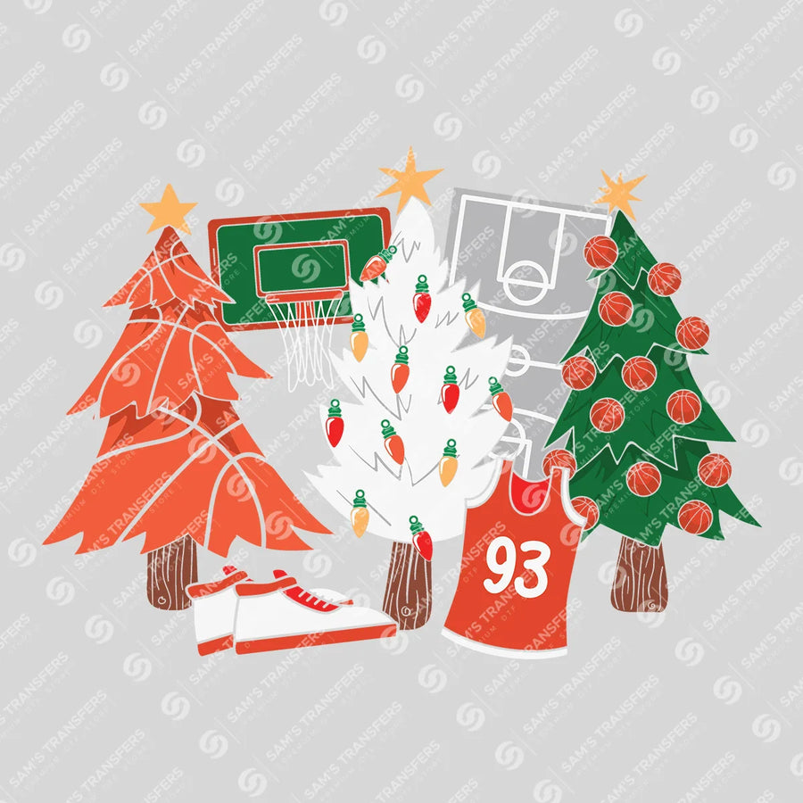 Basketball Christmas Ready-to-Press DTF Transfer | SAT05876