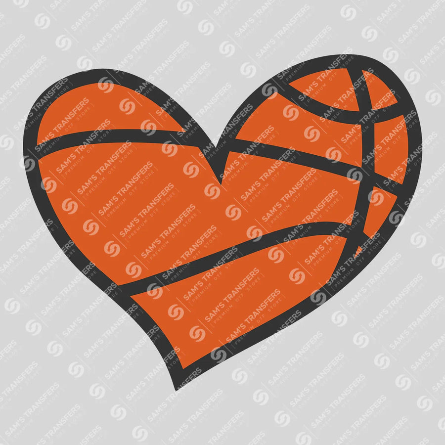 Basketball Heart Ready-to-Press DTF Transfer | SAT05898