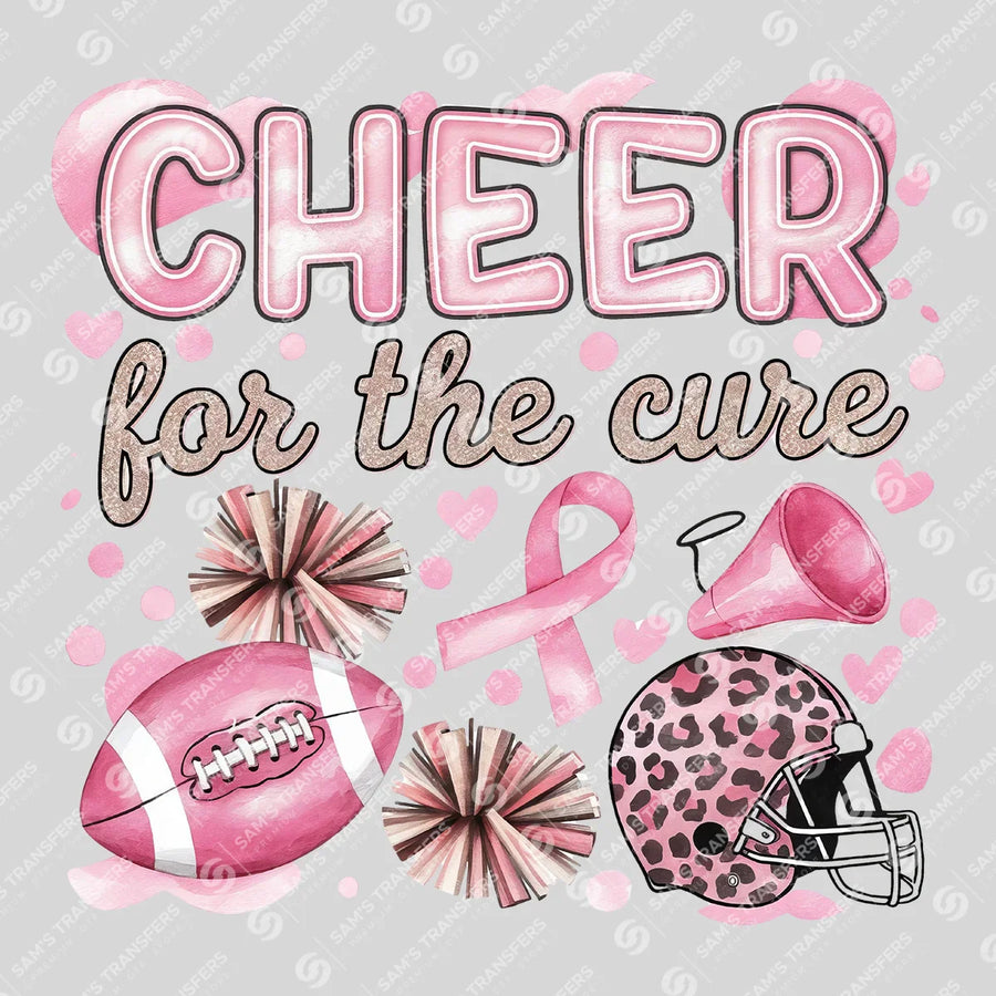 Cheer For The Cure Pink Ready-to-Press DTF Transfer | SAT05980