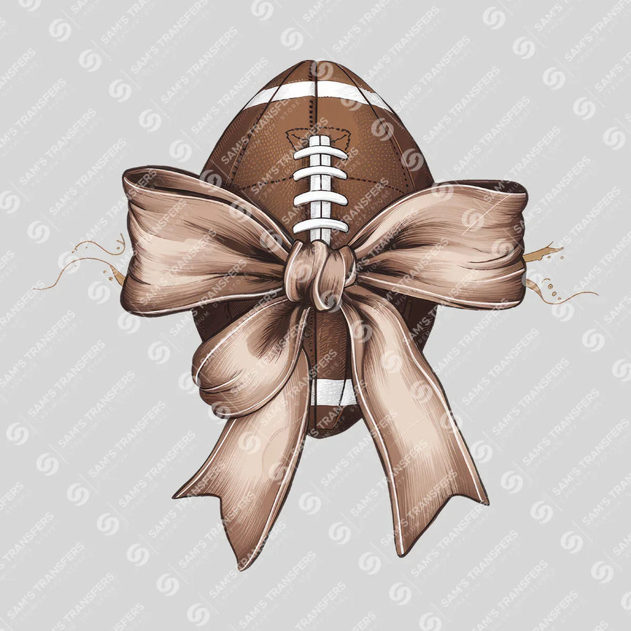 Football Bow Ready-to-Press DTF Transfer | SAT05983