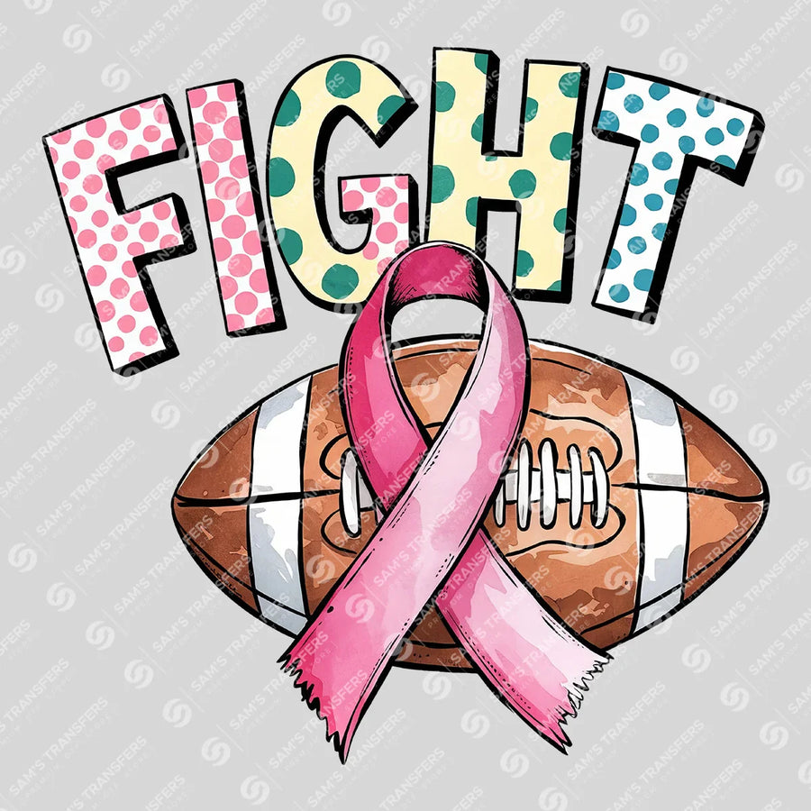 Fight Football Cancer Awareness Ready-to-Press DTF Transfer | SAT05991