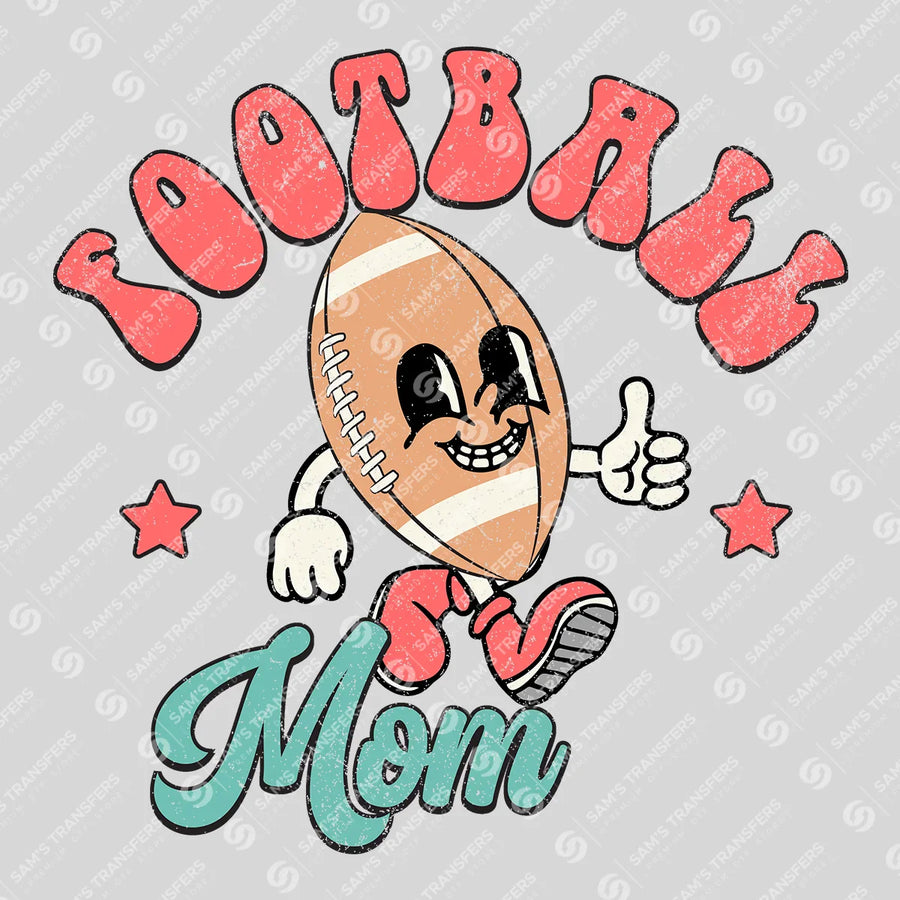 Football Mom Retro Ready-to-Press DTF Transfer | SAT06002