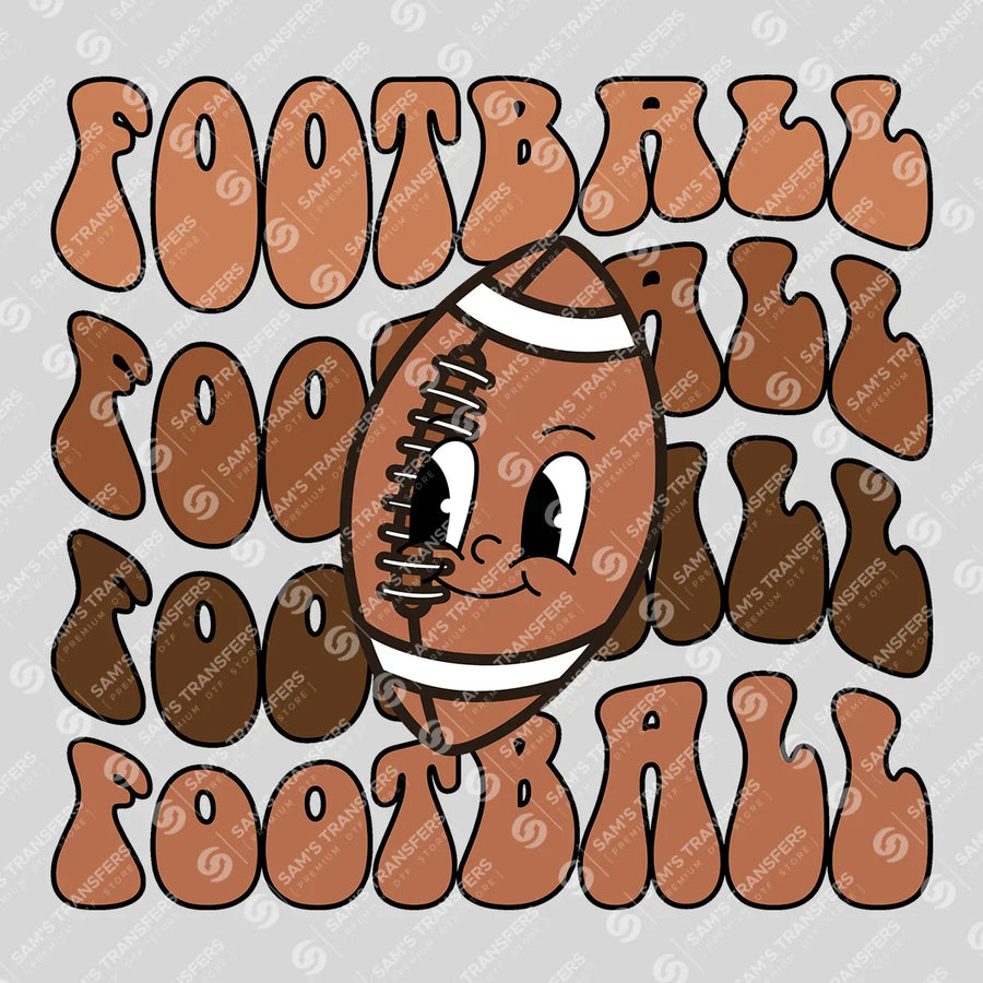 Football Retro Stacked Ready-to-Press DTF Transfer | SAT06007