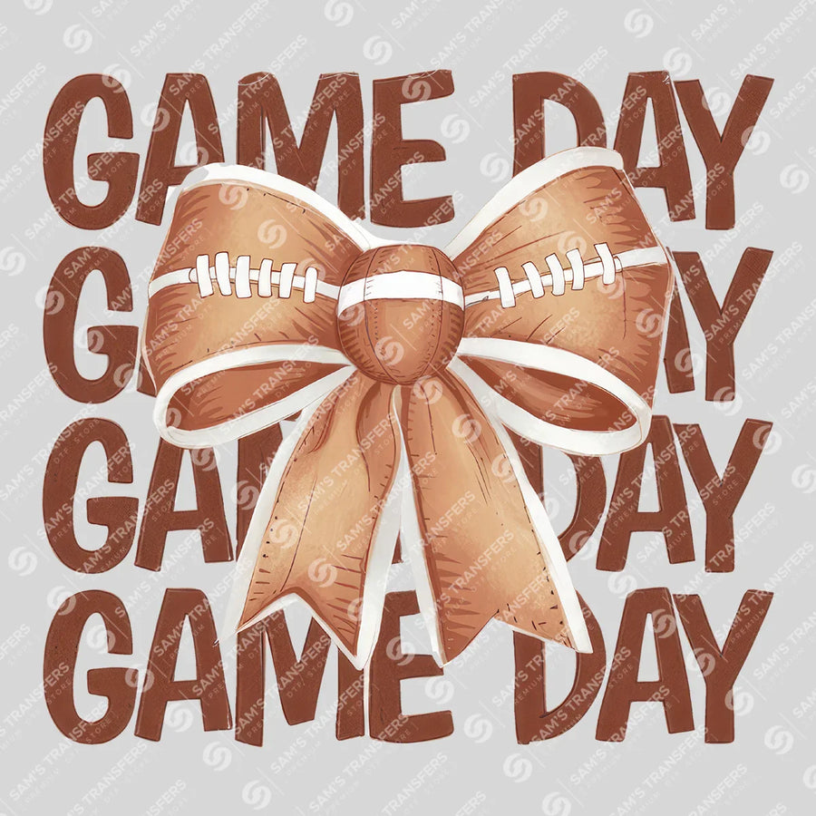 Game Day Coquette Bow Ready-to-Press DTF Transfer | SAT06010