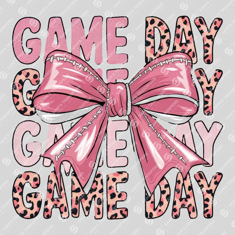 Pink Game Day Bow Ready-to-Press DTF Transfer | SAT06014