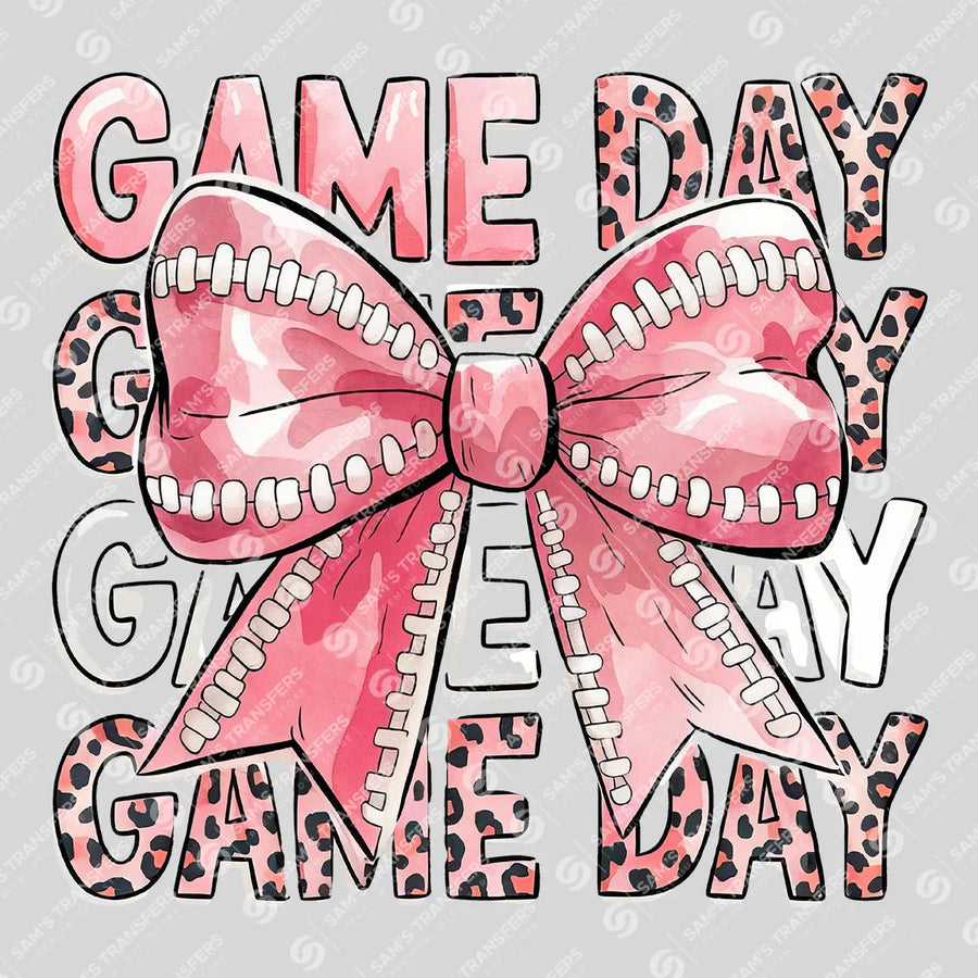 Game Day Pink Leopard Ready-to-Press DTF Transfer | SAT06015