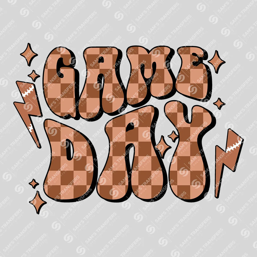 Game Day Checkered Ready-to-Press DTF Transfer | SAT06016