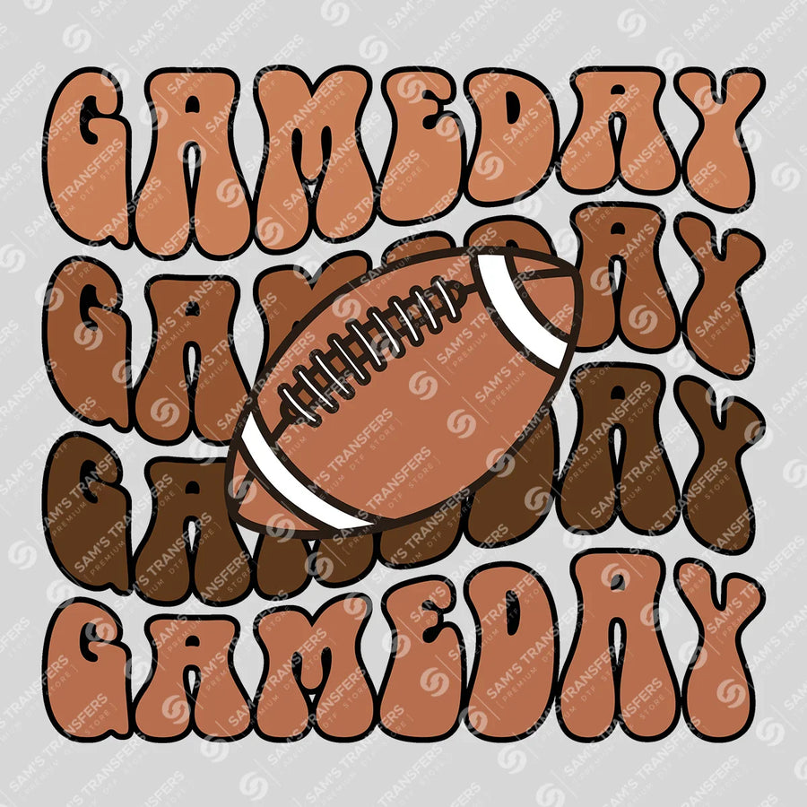 Gameday Stacked Retro Ready-to-Press DTF Transfer | SAT06017
