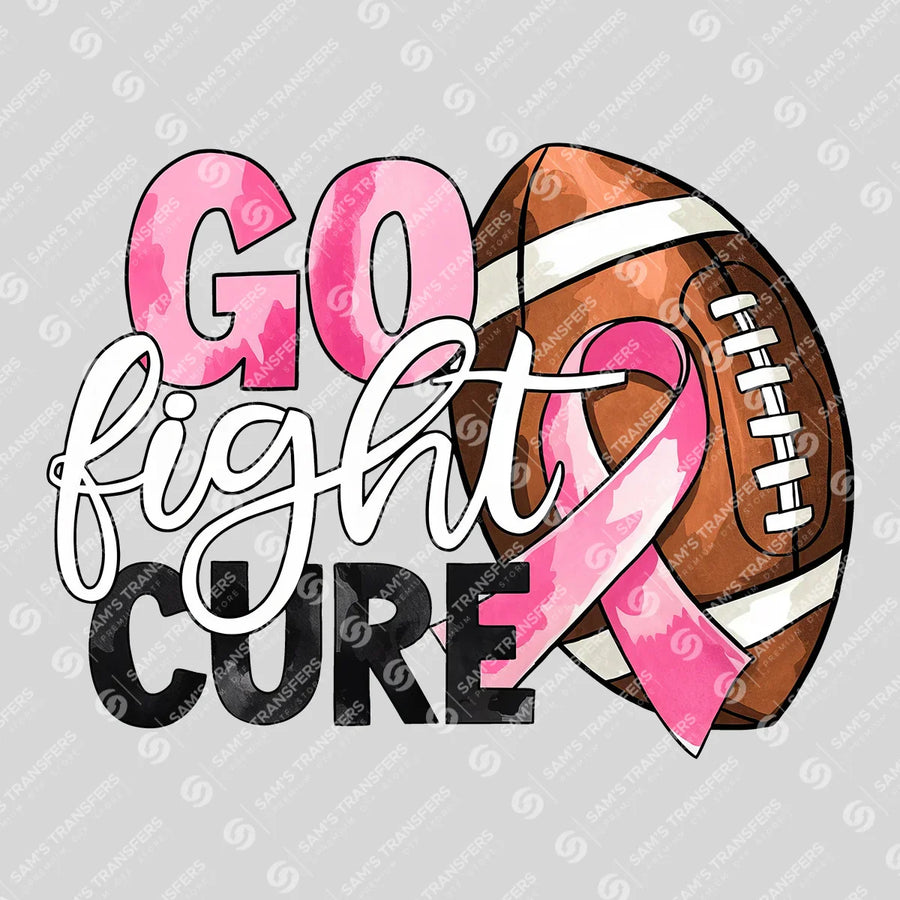 Go Fight Cure Football Ready-to-Press DTF Transfer | SAT06019