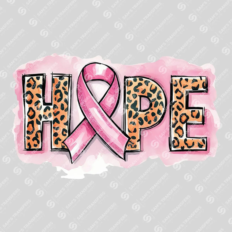 Hope Pink Ribbon Ready-to-Press DTF Transfer | SAT06021