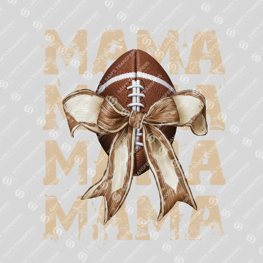 Football Mama Bow Ready-to-Press DTF Transfer | SAT06036