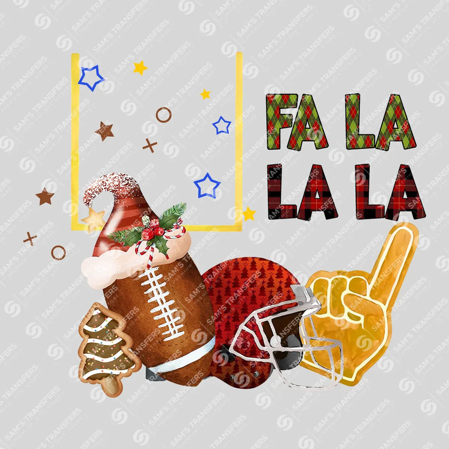 Fa La La La Football Ready-to-Press DTF Transfer | SAT06041