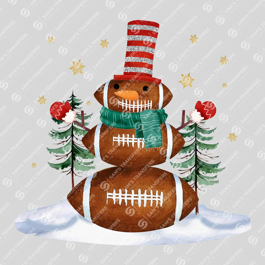 Football Snowman Ready-to-Press DTF Transfer | SAT06044