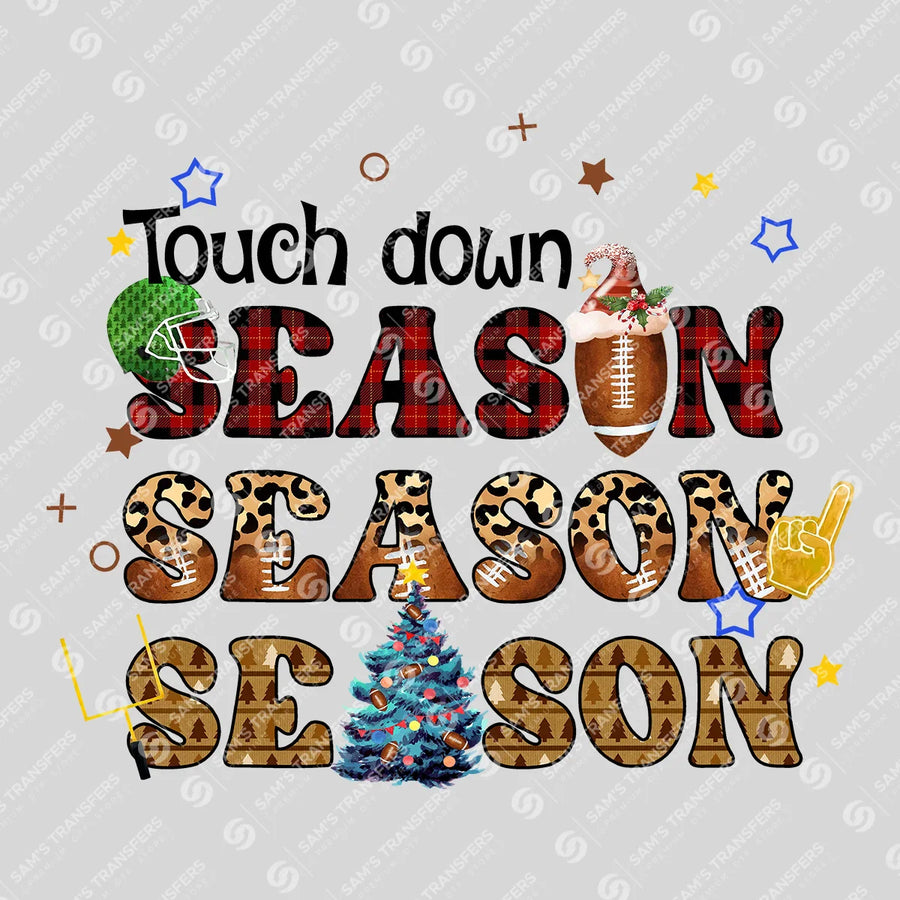 Touchdown Season Christmas Ready-to-Press DTF Transfer | SAT06049