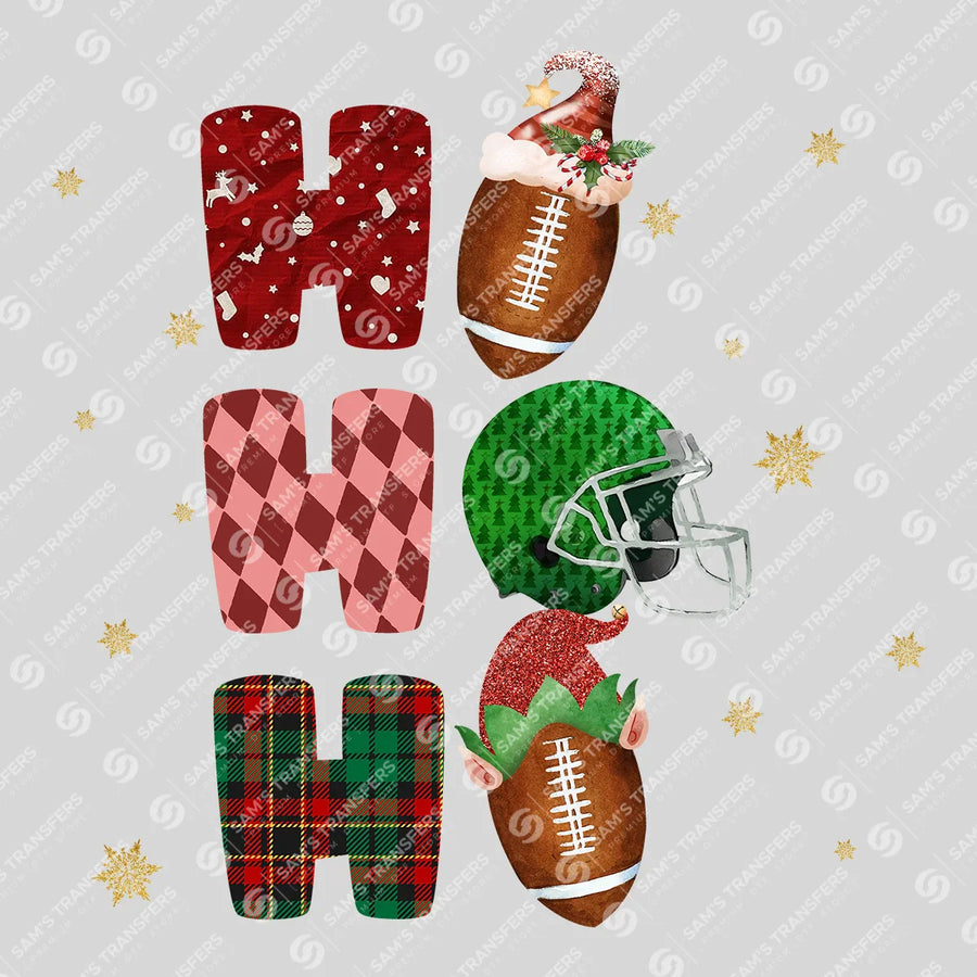 Ho Ho Ho Football Ready-to-Press DTF Transfer | SAT06052