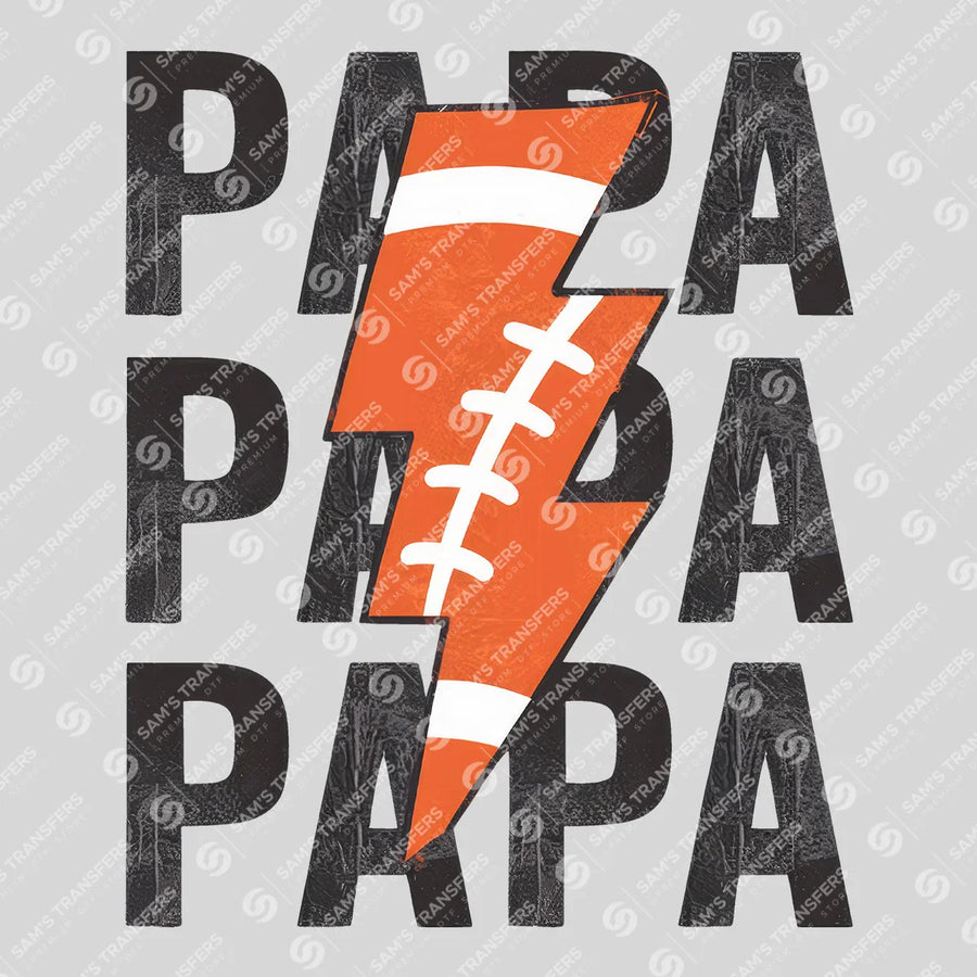 Papa Football Bolt Ready-to-Press DTF Transfer | SAT06053