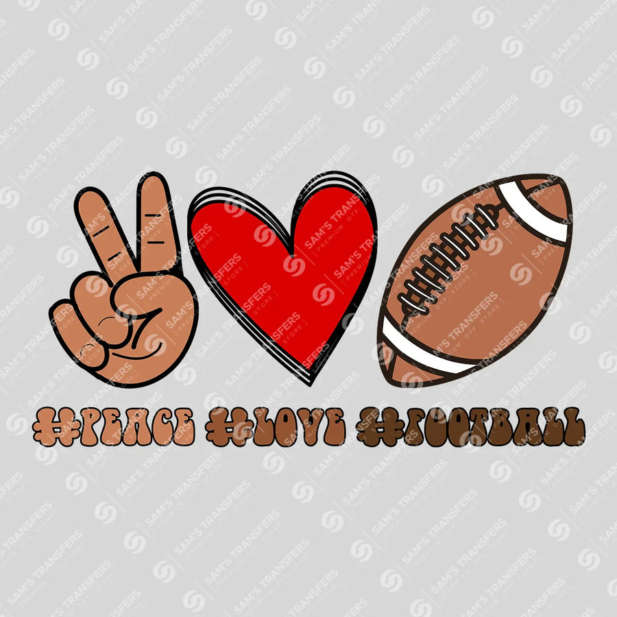Peace Love Football Ready-to-Press DTF Transfer | SAT06054