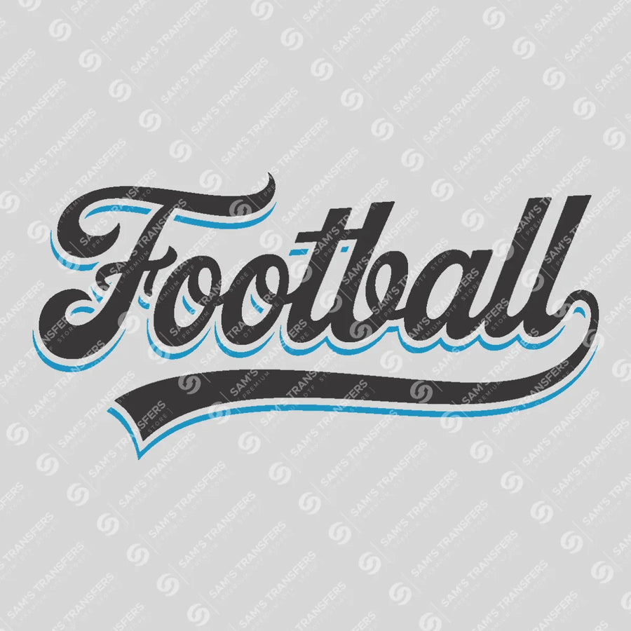 Football Script Blue Ready-to-Press DTF Transfer | SAT06066