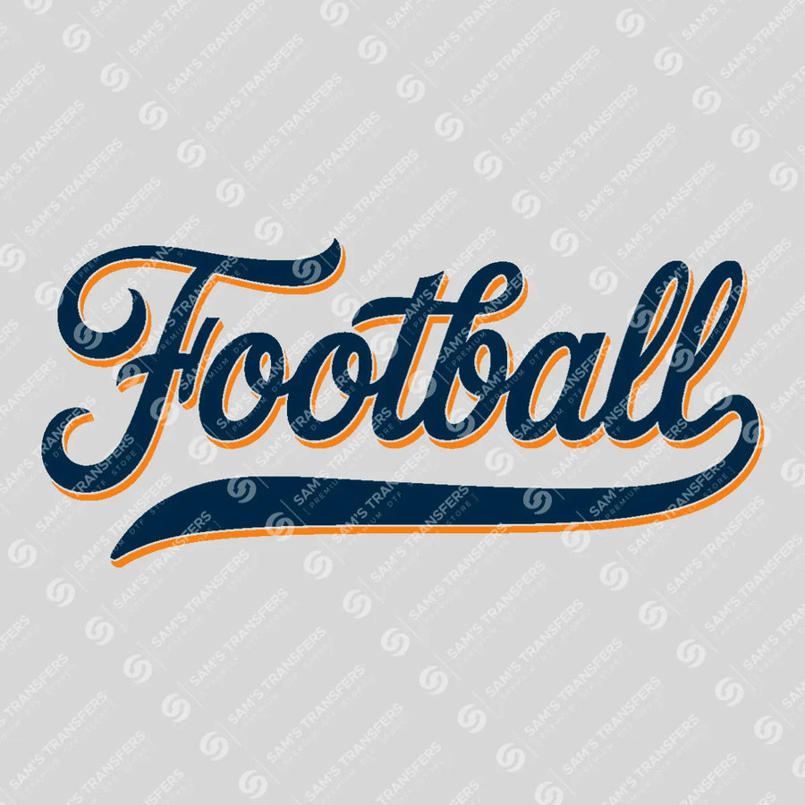 Football Script Navy Ready-to-Press DTF Transfer | SAT06067