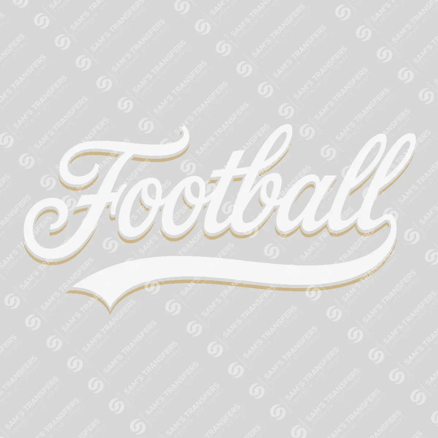 Football Script White Ready-to-Press DTF Transfer | SAT06068