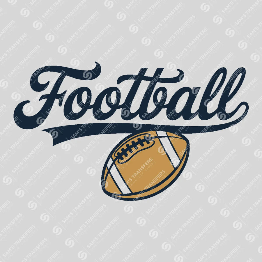 Football Retro Navy Ready-to-Press DTF Transfer | SAT06070