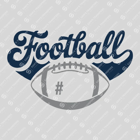 Apparel featuring a Football Script Number-themed DTF transfer.