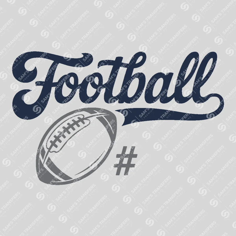 Football Distressed Yellow Ready-to-Press DTF Transfer | SAT06072
