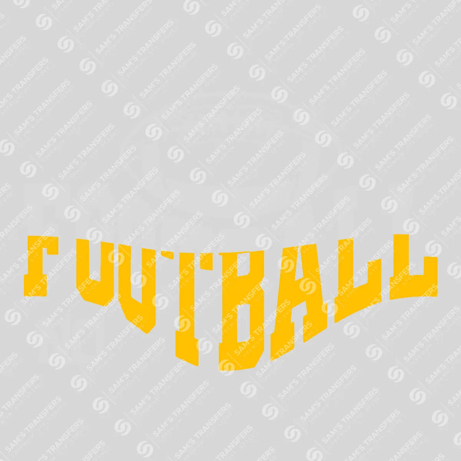 Football Yellow Script Ready-to-Press DTF Transfer | SAT06073