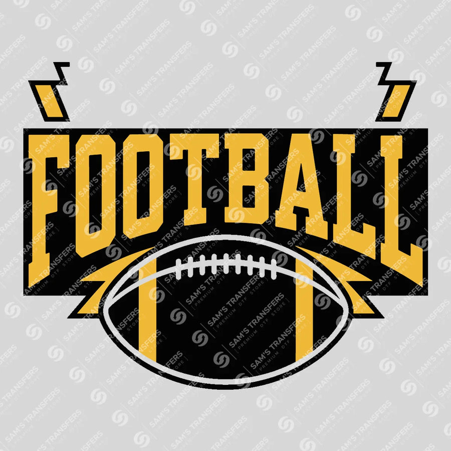 Football Emblem Blue Ready-to-Press DTF Transfer | SAT06076