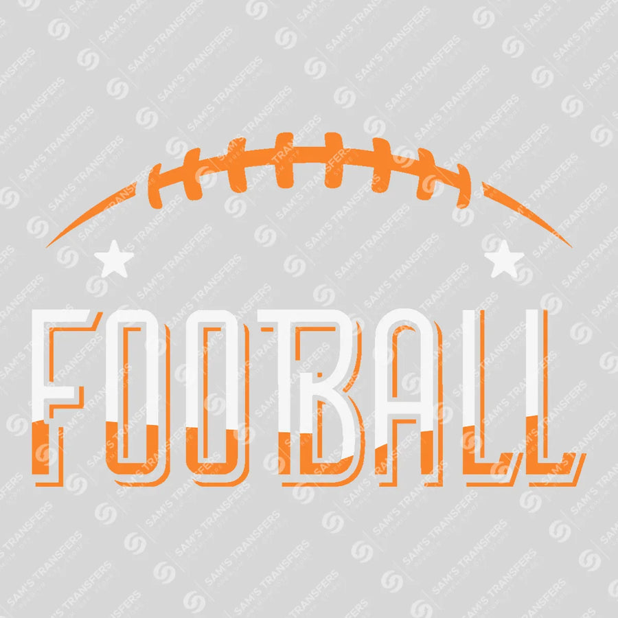 Football Stars Orange Ready-to-Press DTF Transfer | SAT06080