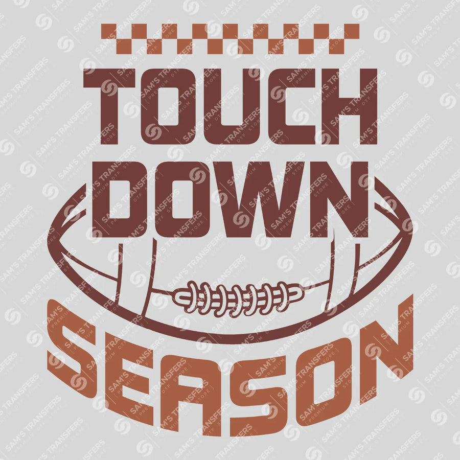 Touchdown Season Checkered Ready-to-Press DTF Transfer | SAT06097