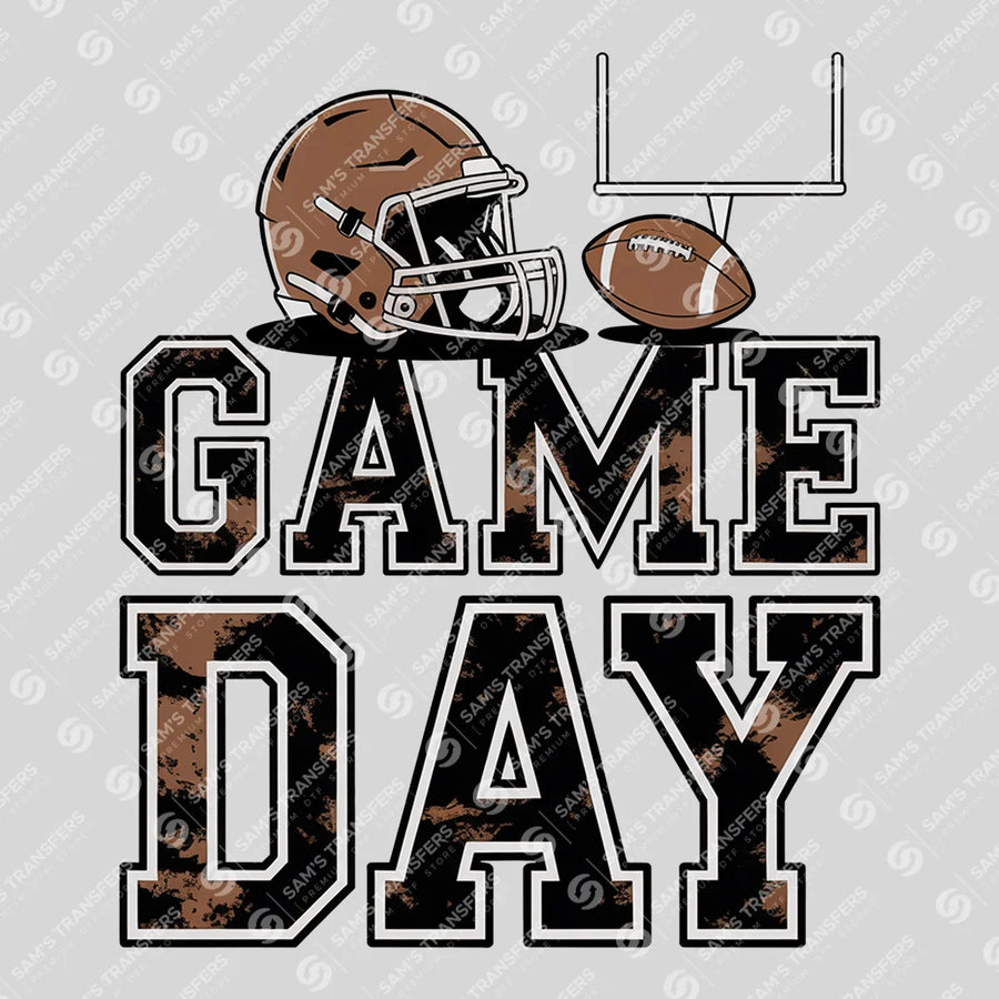 Game Day Helmet Distressed Ready-to-Press DTF Transfer | SAT06111