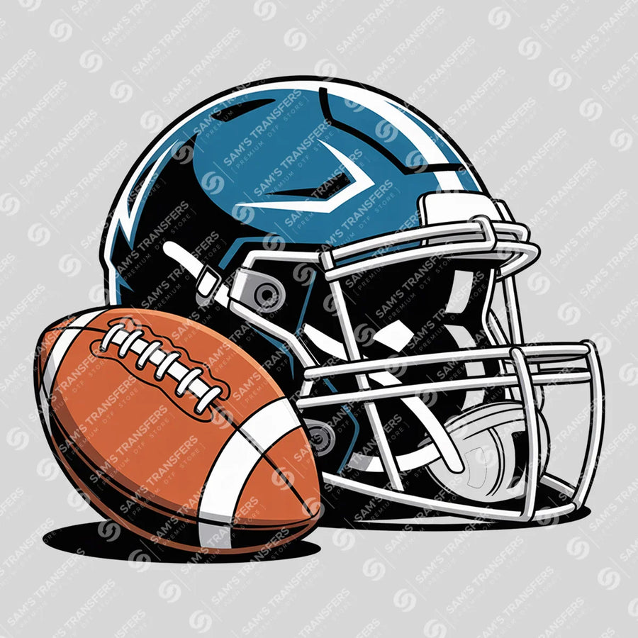 Blue Helmet Football Ready-to-Press DTF Transfer | SAT06112