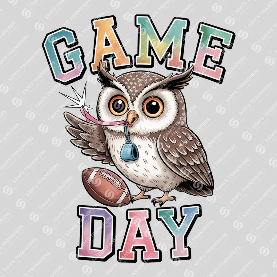 Game Day Owl Whistle Ready-to-Press DTF Transfer | SAT06124
